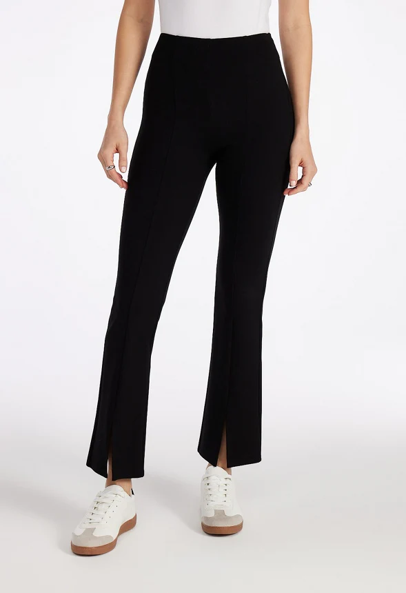 Slim Straight Split Front Leggings - Image 3