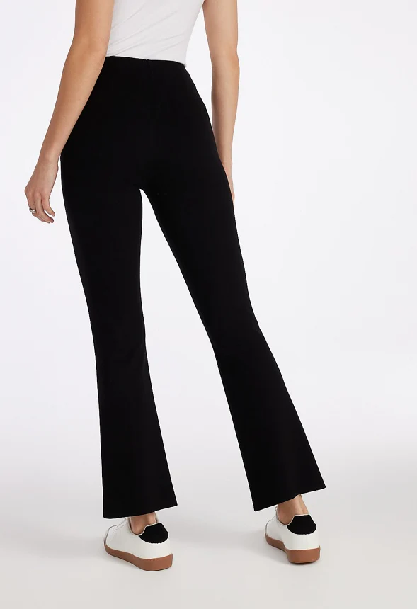 Slim Straight Split Front Leggings - Image 4