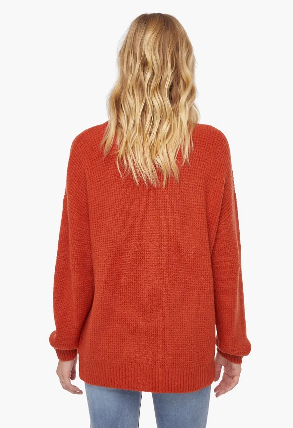 Slouchy Funnel Neck Sweater - Image 2
