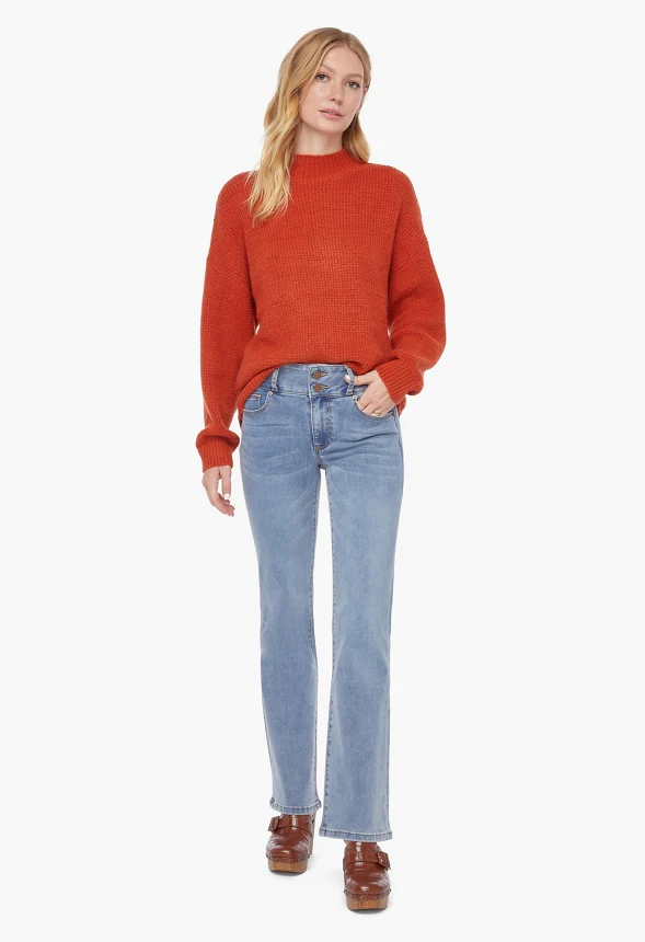Slouchy Funnel Neck Sweater - Image 3