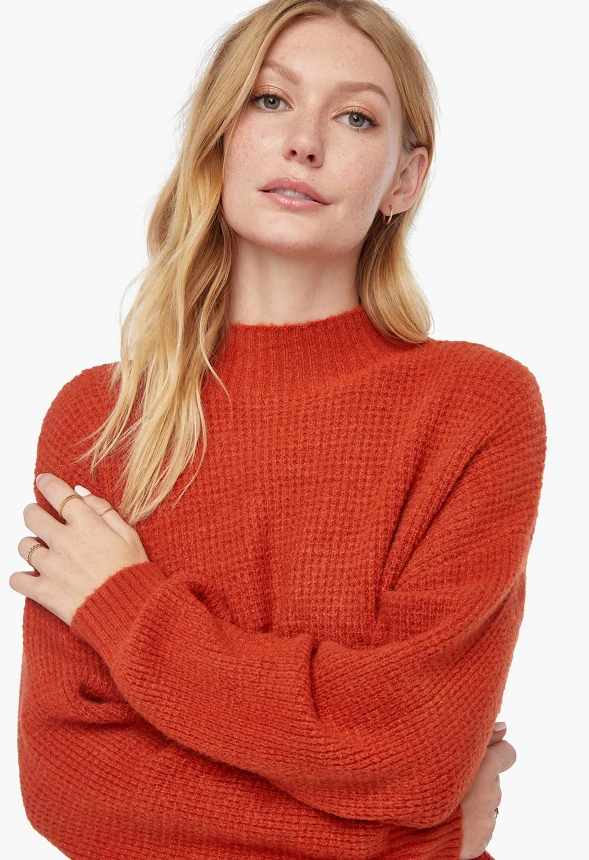 Slouchy Funnel Neck Sweater - Image 4