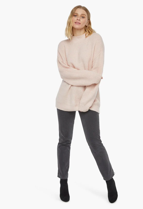 Slouchy Funnel Neck Sweater - Image 3