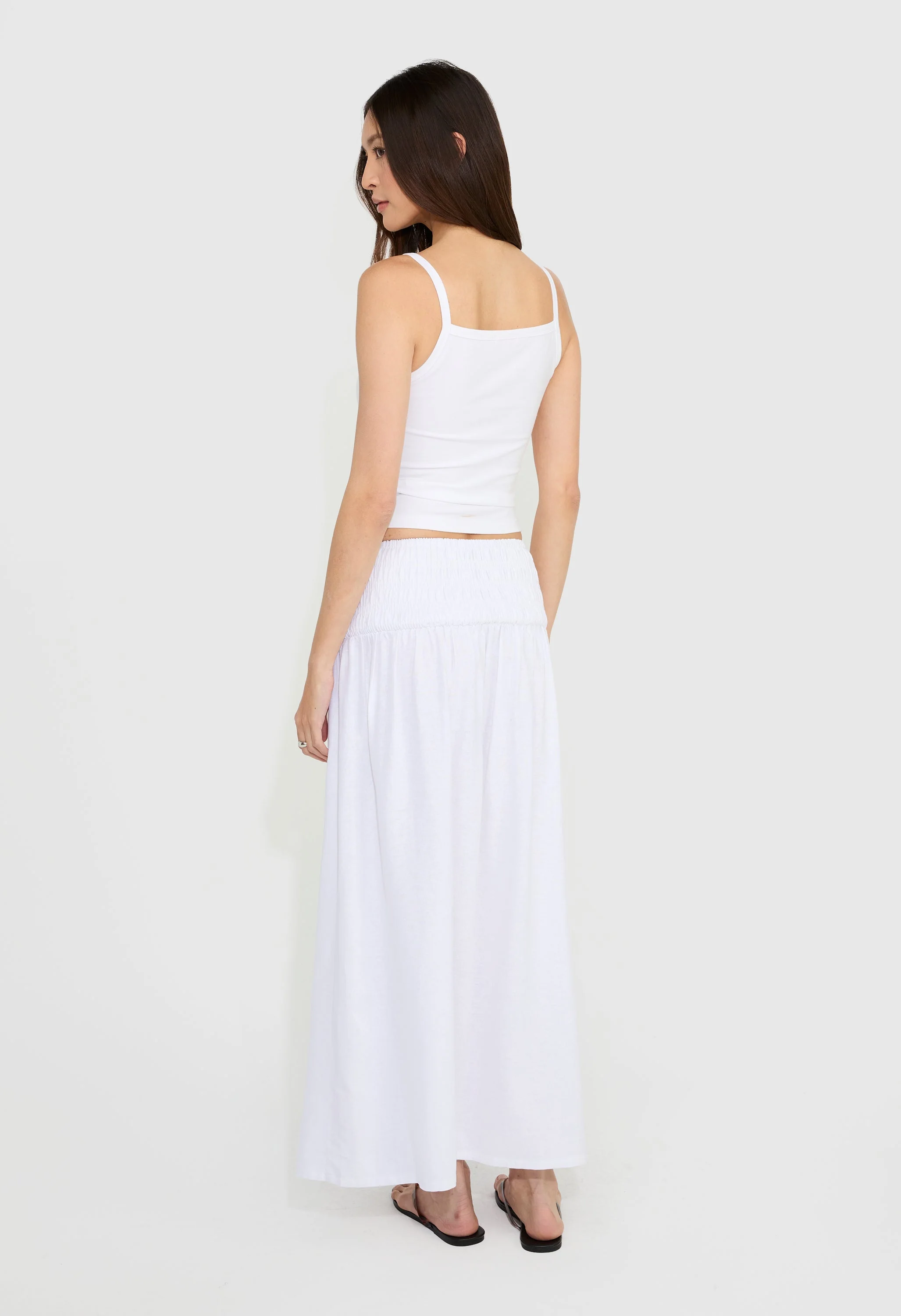 Smocked A-Line Midi Skirt - Image 3