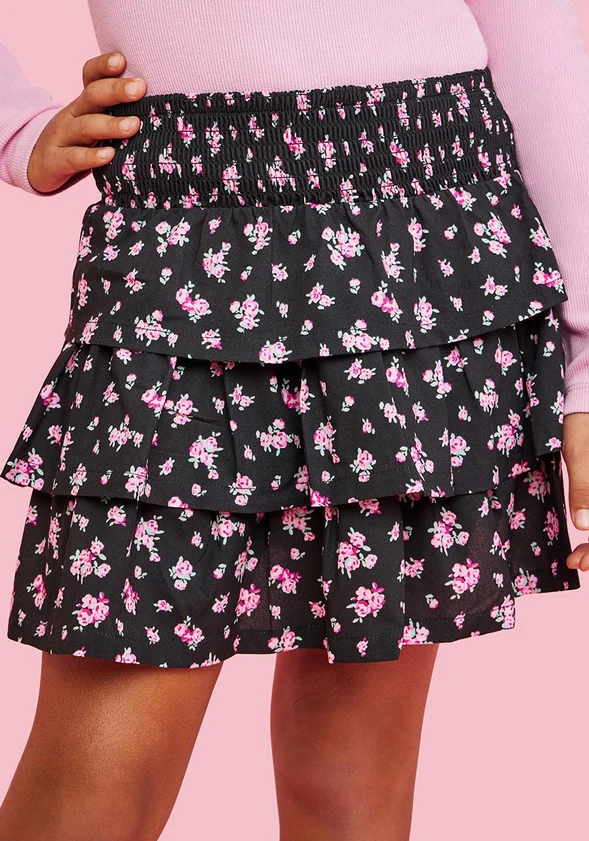 Smocked Floral Ruffle Skirt - Image 2