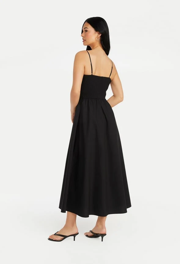 Smocked Poplin Maxi Dress - Image 2