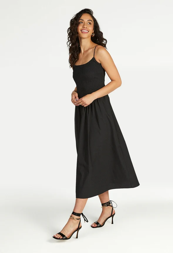 Smocked Poplin Maxi Dress - Image 6