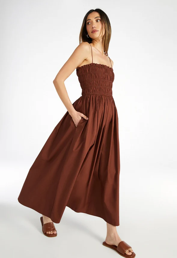 Smocked Square Neck Maxi Dress - Image 4