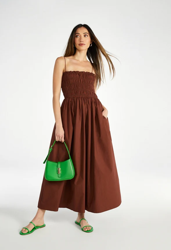 Smocked Square Neck Maxi Dress - Image 5