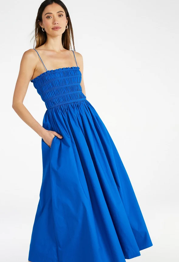Smocked Square Neck Maxi Dress - Image 3