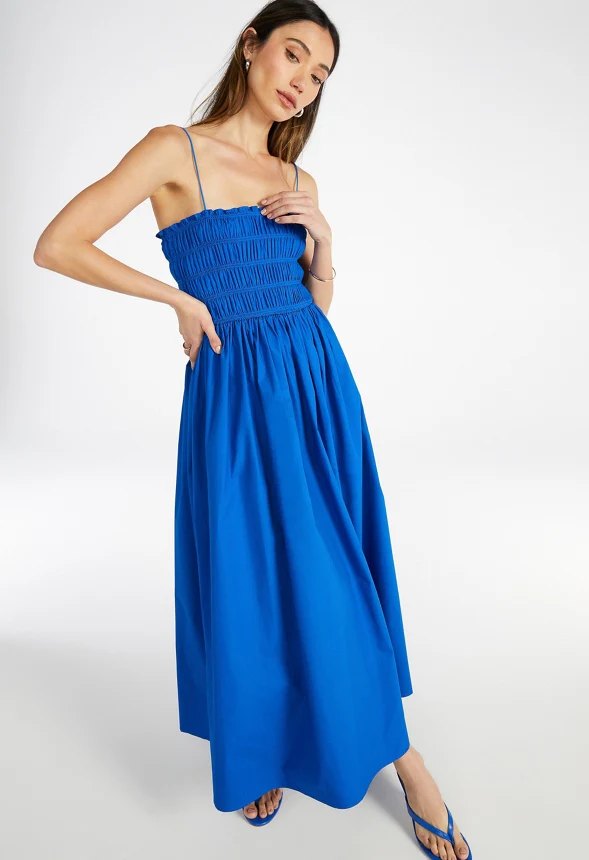 Smocked Square Neck Maxi Dress - Image 4