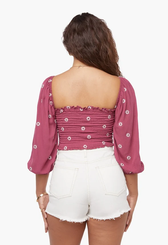 Smocking Gauze Top - Image 2
