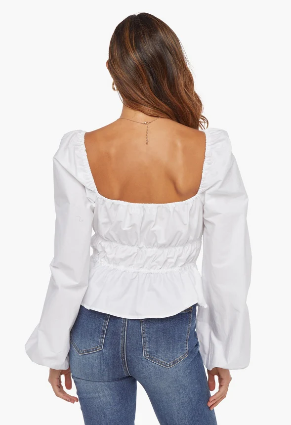 Smocking Poplin Top - Image 2