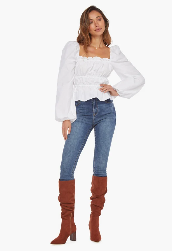 Smocking Poplin Top - Image 3