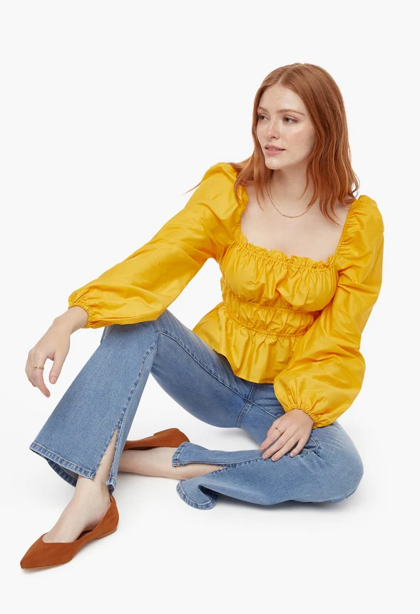 Smocking Poplin Top - Image 3