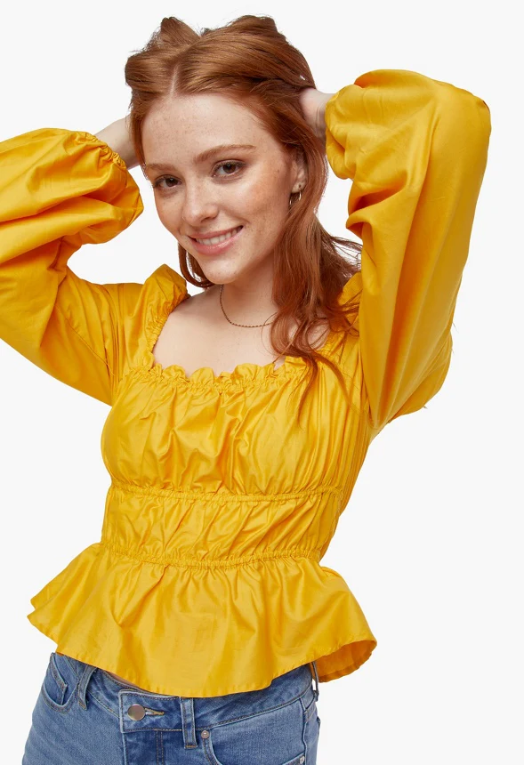 Smocking Poplin Top - Image 4