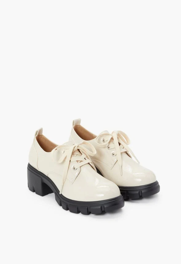 Sofia Lace-Up Heeled Oxford - Image 2