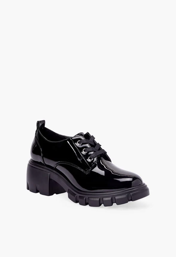Sofia Lace-Up Heeled Oxford - Image 4