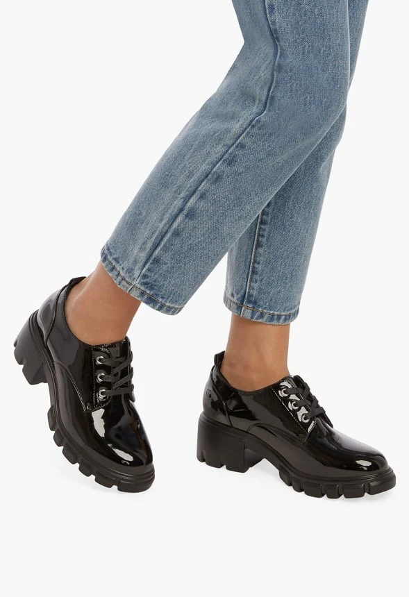 Sofia Lace-Up Heeled Oxford - Image 6