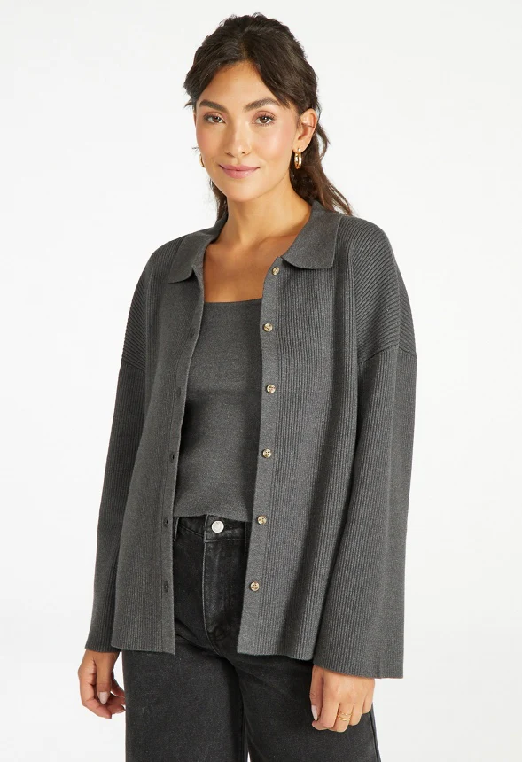 Soft Button Down Sweater Cardigan - Image 4