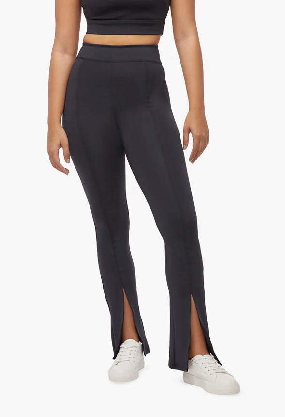 Split Hem Flare Leggings - Image 2