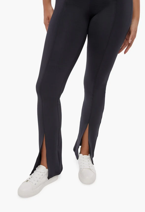 Split Hem Flare Leggings - Image 4