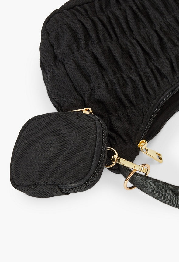 Sport Mesh Ruched Shoulder Bag - Image 5