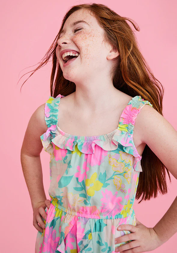 Spring Floral Walk Through Romper - Image 2