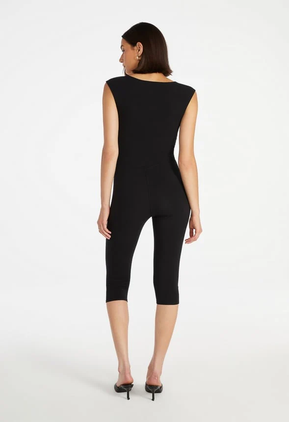 Square Neck Capri Jumpsuit - Image 2