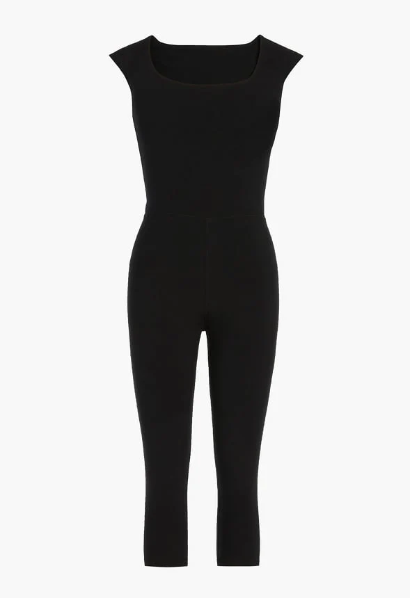 Square Neck Capri Jumpsuit - Image 4