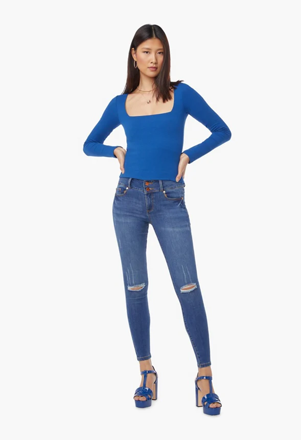 Square Neck Rib Top - Image 3