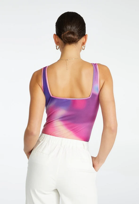 Square Neck Rib Bodysuit - Image 2