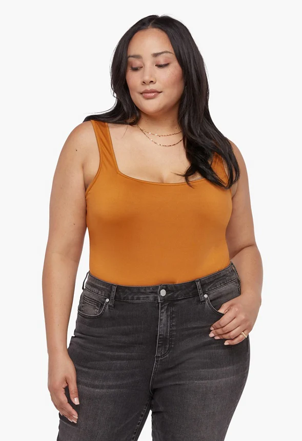 Square Neck Sleeveless Bodysuit