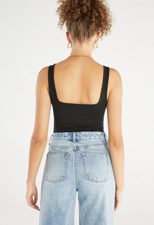 Square Neck Sleeveless Bodysuit - Image 2
