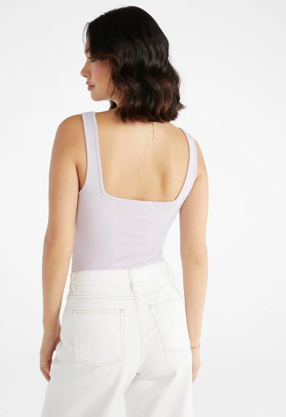 Square Neck Sleeveless Bodysuit - Image 2