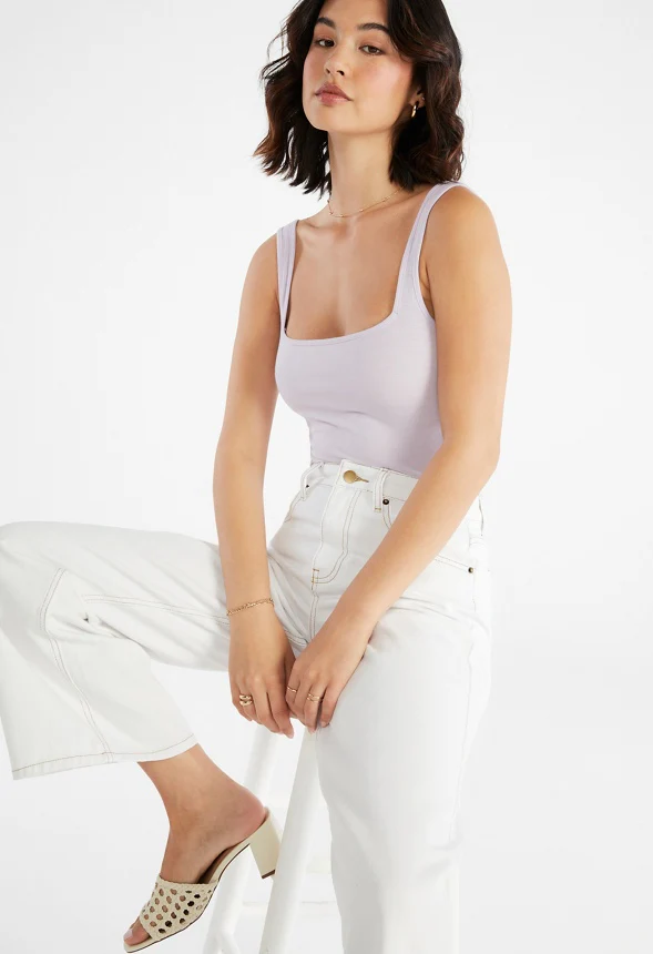 Square Neck Sleeveless Bodysuit - Image 3