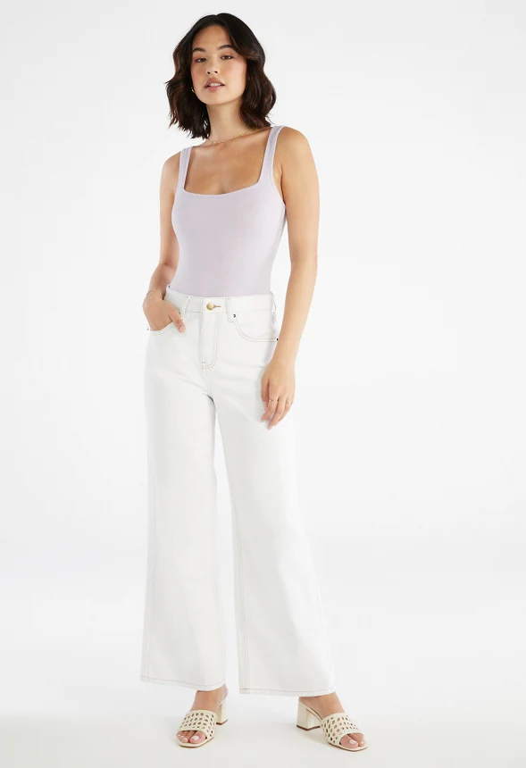 Square Neck Sleeveless Bodysuit - Image 5