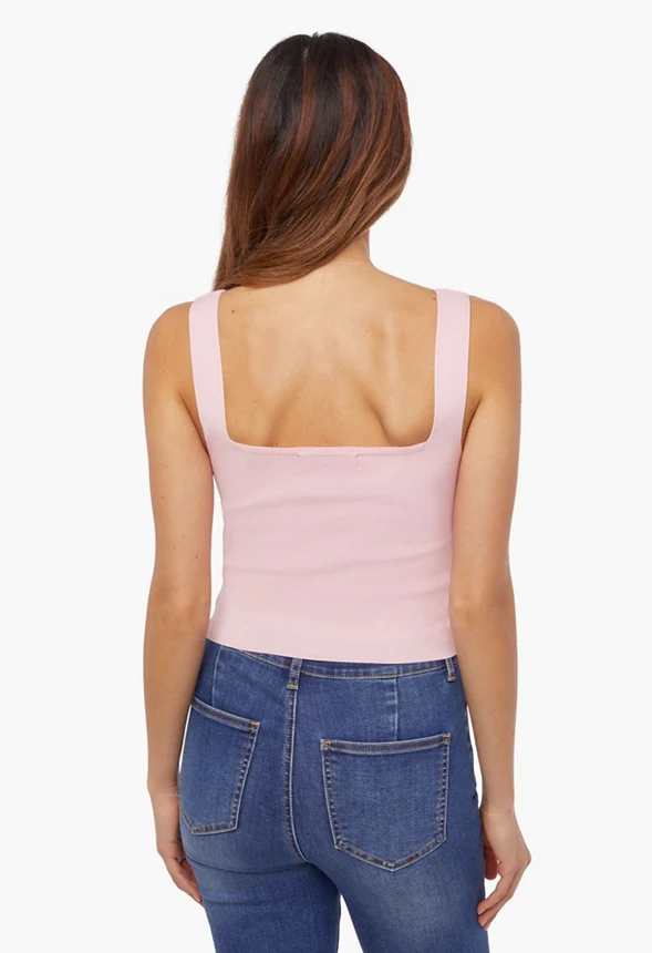 Square Neck Sweater Tank Top - Image 2