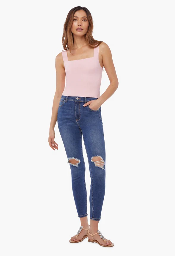 Square Neck Sweater Tank Top - Image 3