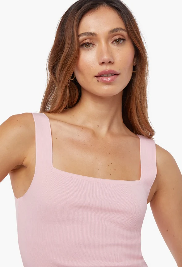 Square Neck Sweater Tank Top - Image 4
