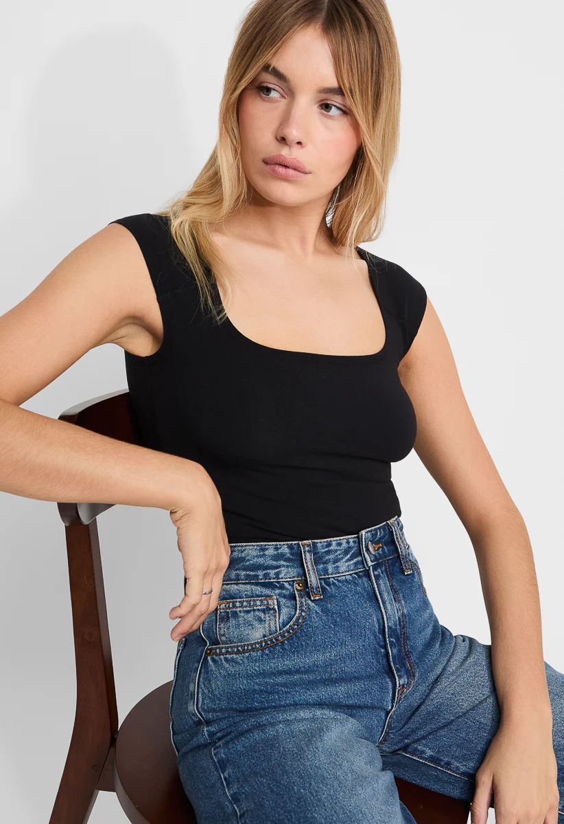 Square Neck Tank Bodysuit - Image 4