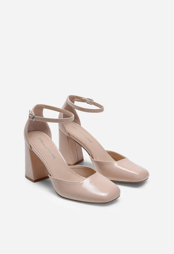 Square-Toe Chunky Heel Pumps - Image 3