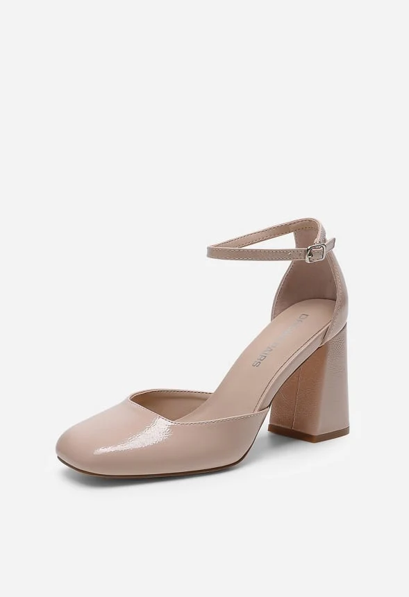 Square-Toe Chunky Heel Pumps - Image 4