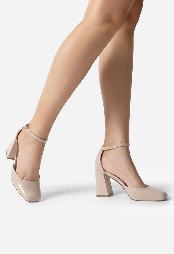 Square-Toe Chunky Heel Pumps - Image 6