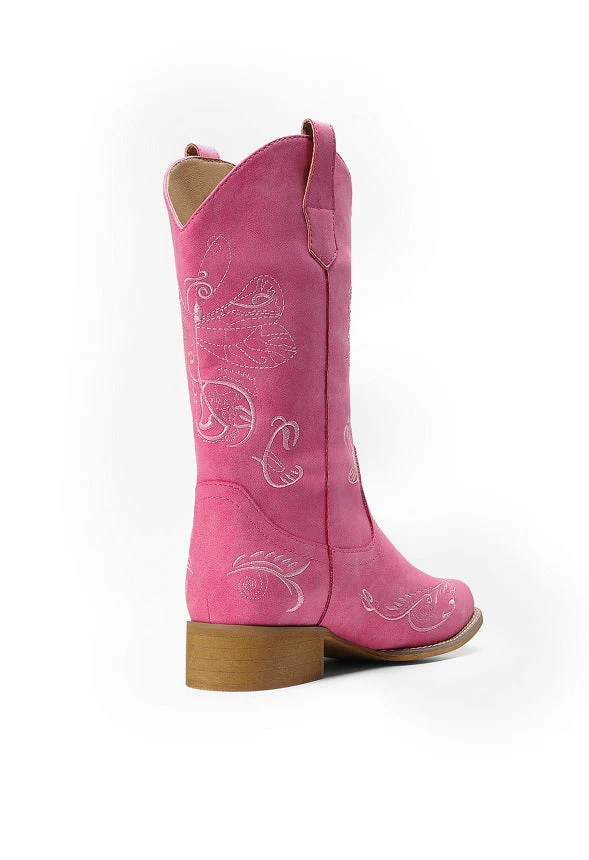 Square Toe Embroidered Cowboy Boot - Image 3