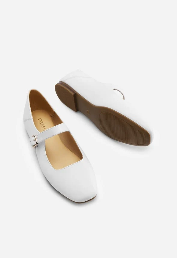 Square-Toe Mary Jane Flats - Image 5