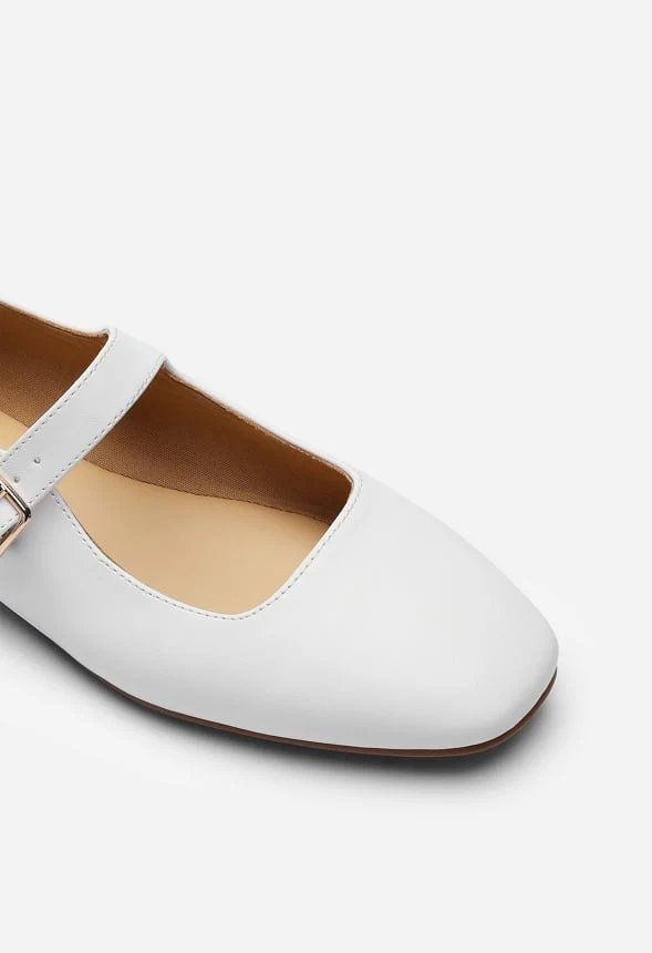 Square-Toe Mary Jane Flats - Image 6