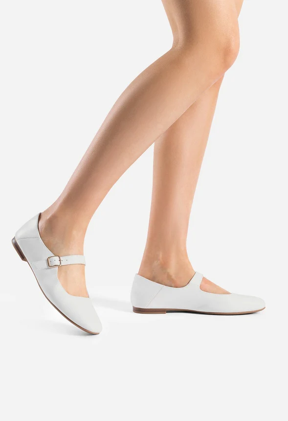 Square-Toe Mary Jane Flats - Image 8