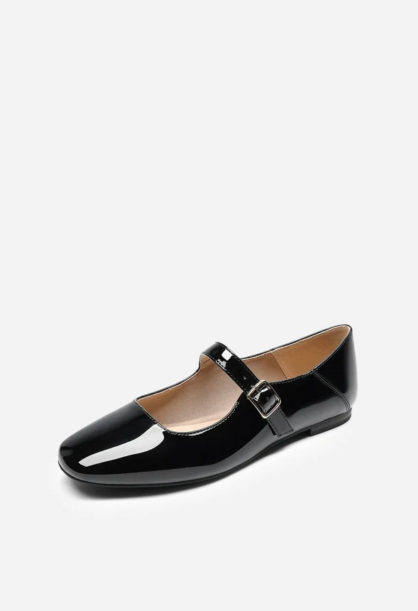 Square-Toe Mary Jane Flats - Image 3