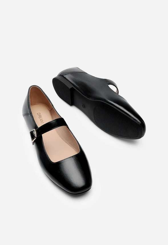 Square-Toe Mary Jane Flats - Image 5