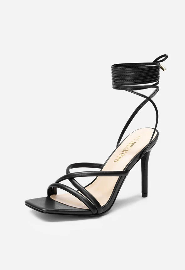 Square Toe Strappy Heeled Sandal - Image 3